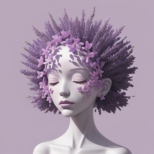 Ethereal Floral Art in Lavender and Pink