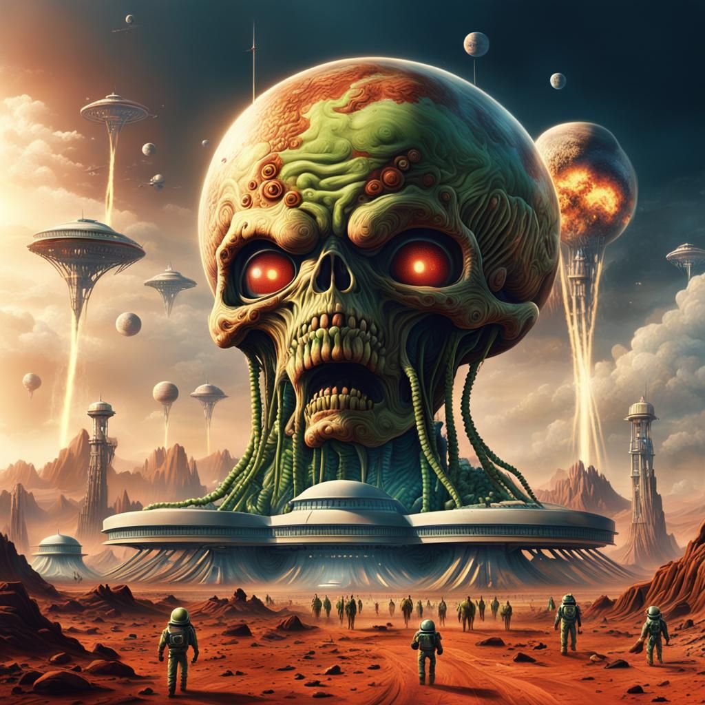 Epic Mars Attack: Dramatic Digital Matte Painting