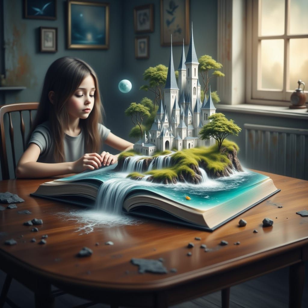 <lora:-Distorted Whimsy-:1.0> <lora:Dreamy Intensity:1.0> <lora:CREEPISH CUTE:1.0> <lora:Smoke and Demons:1.0> A surreal...