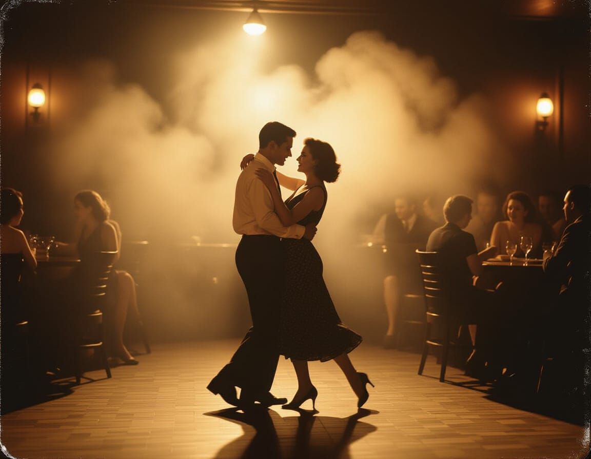 1940s Jazz Club: A Colorized Photograph