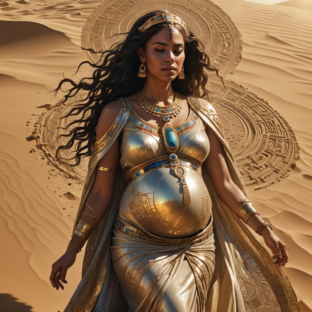 Egyptian Goddess Emerges from Desert Sands