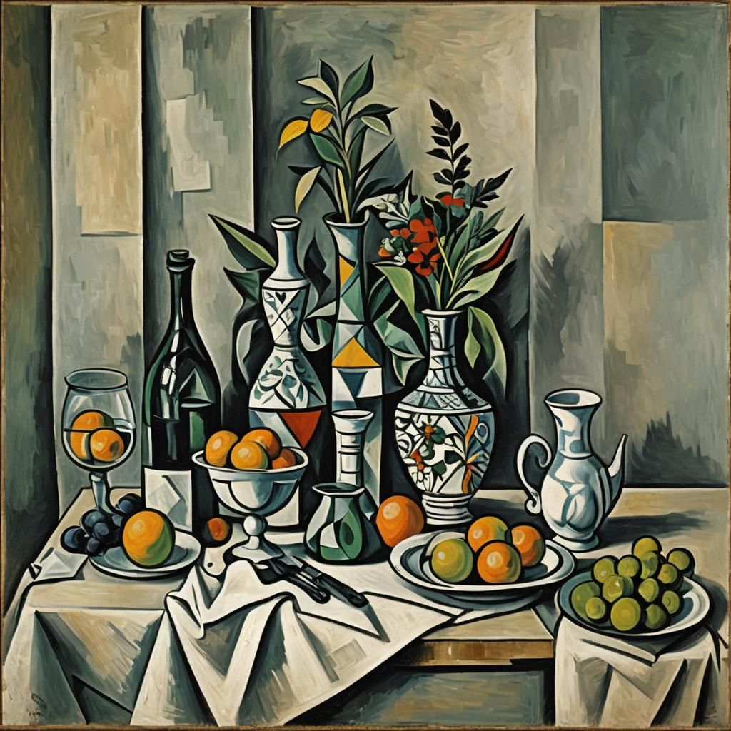 Cubist Still Life Artwork