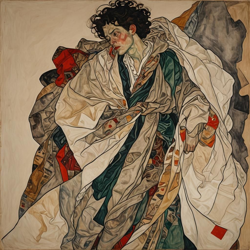 Figure Study in Expressionist Style