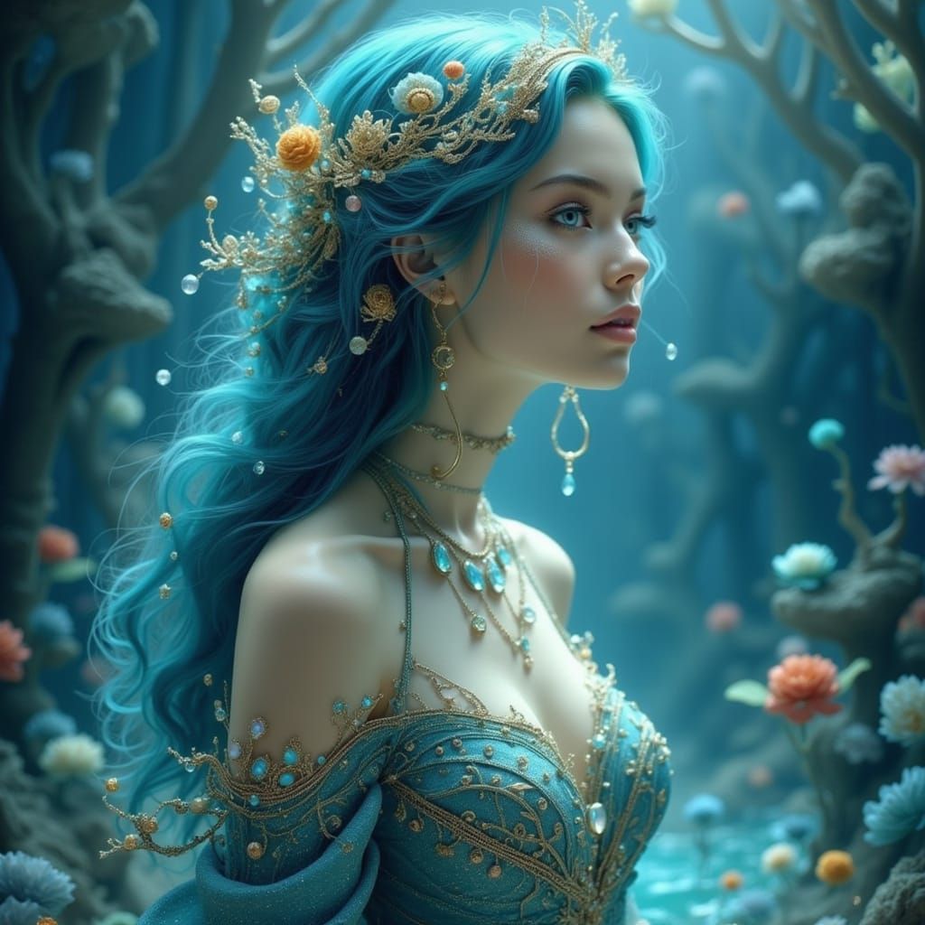 Underwater Princess Nicasia in Photorealistic Fantasy Art