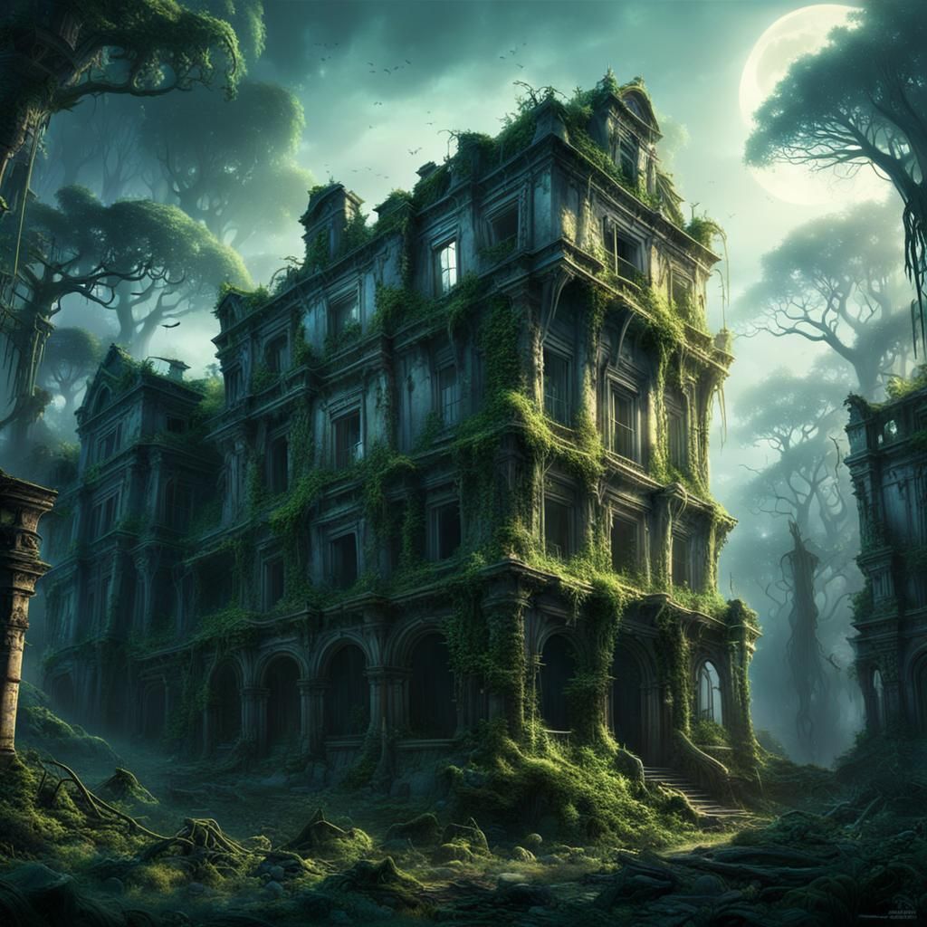 Ethereal Ghost Town Hidden in Ancient Forest