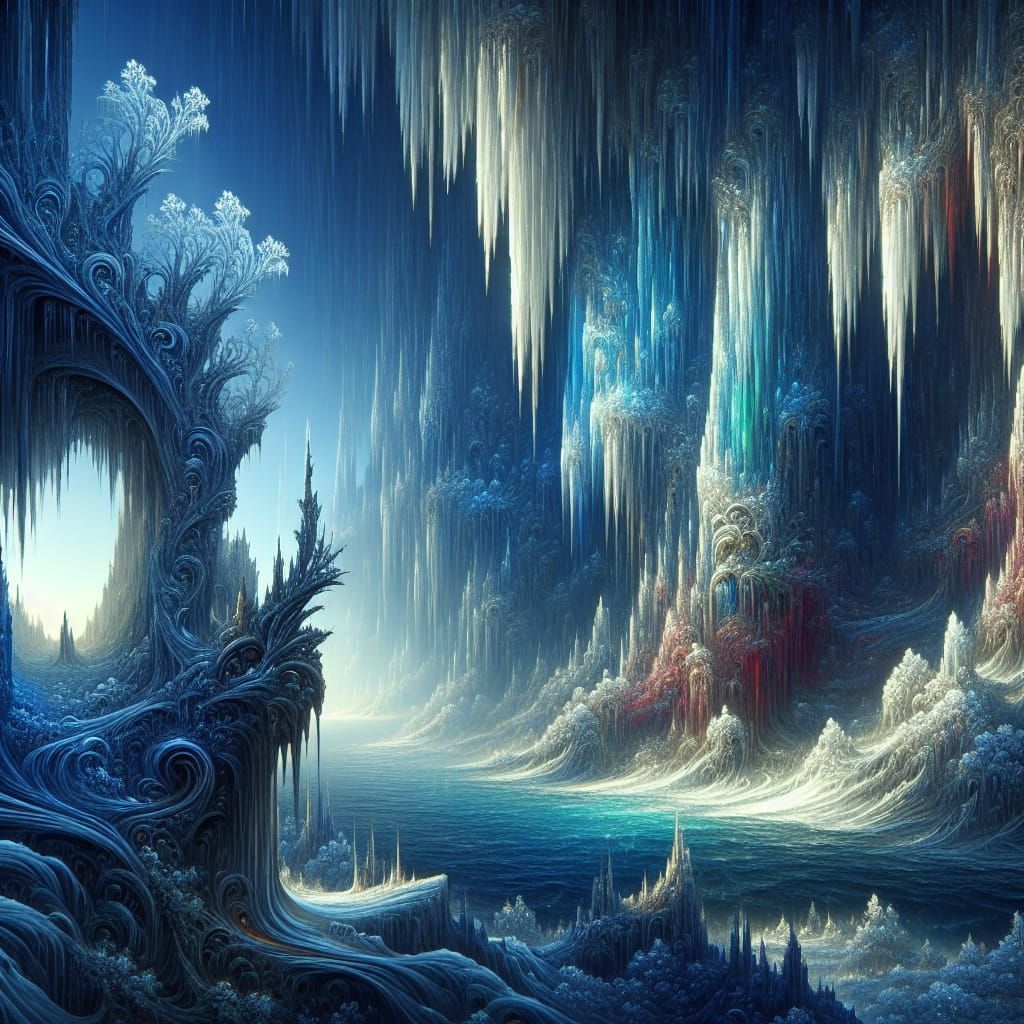 Detailed Matte Painting of an Icicle in Fantasy Style
