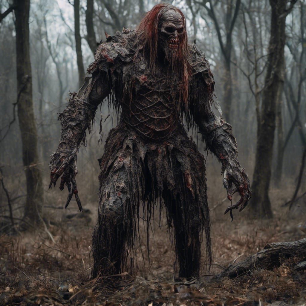 Muscular Ogre with Scars and Heavy Armor