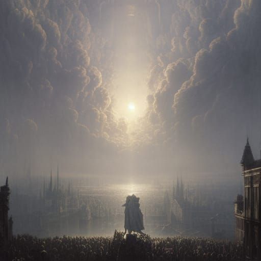 Bleeding Heart in Horror Style of Gustave Doré