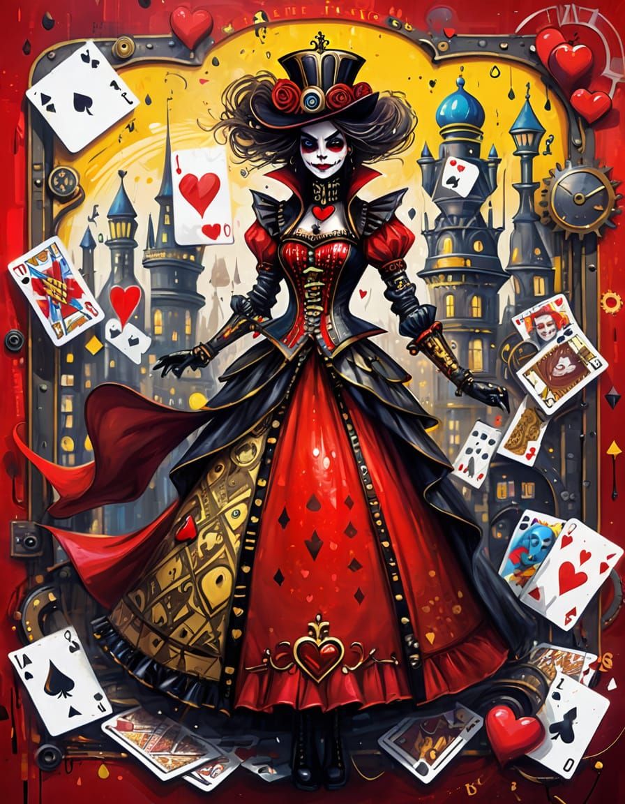 Steampunk Card Characters in Night City