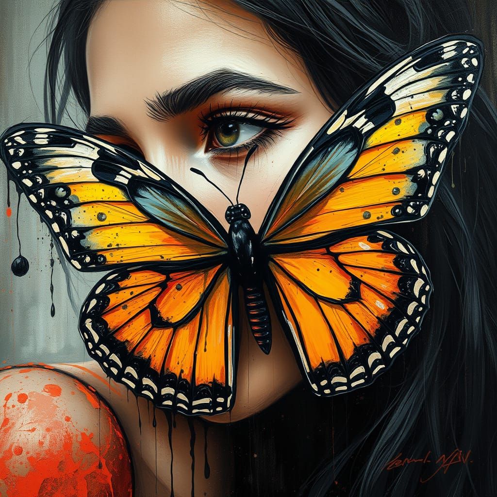 Woman with Butterfly