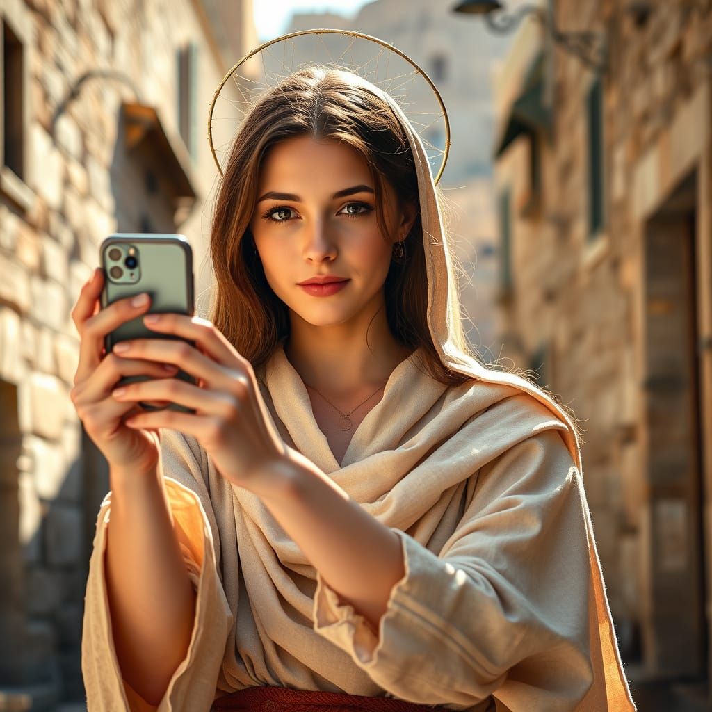 Young Saintess Takes a Photo in Ancient Jerusalem