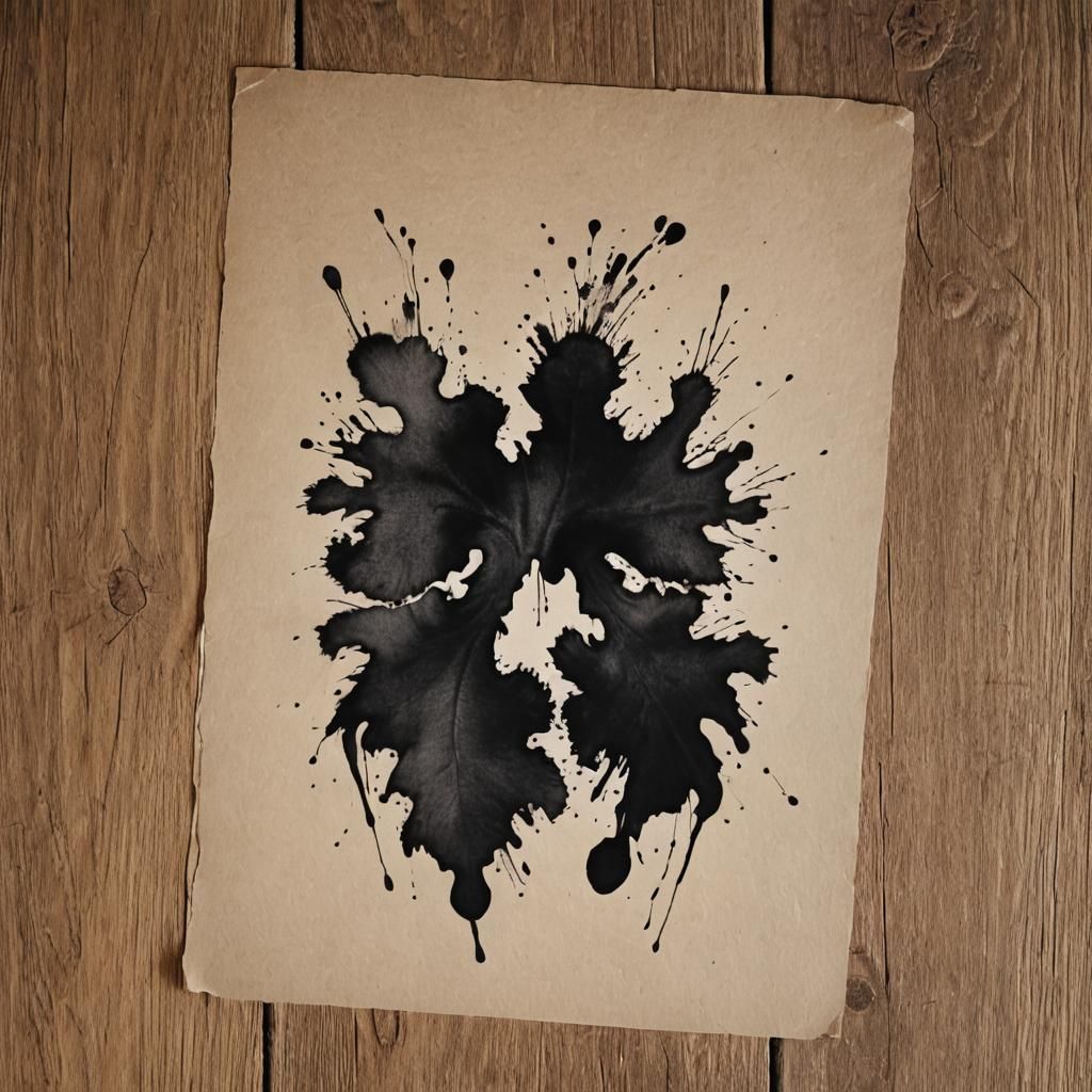 Overhead Shot of Rorschach Ink Blot Test