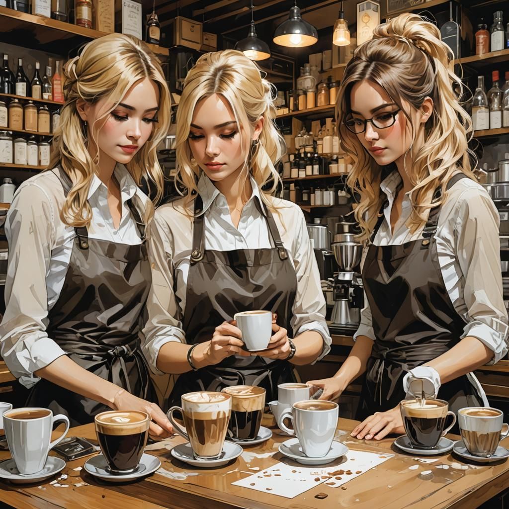 Coffee Baristas at Work. 1