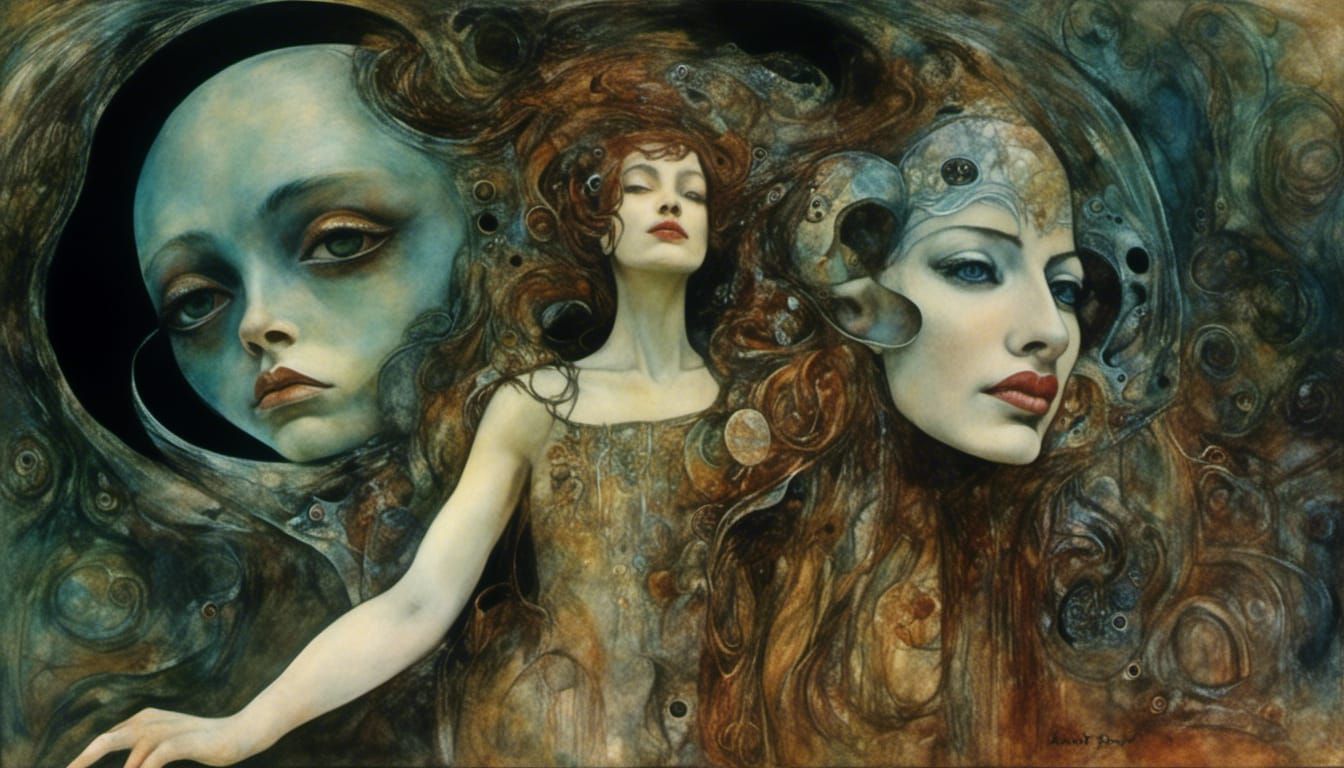 Klimt-Inspired Post-Apocalyptic Art Nouveau Wonderland