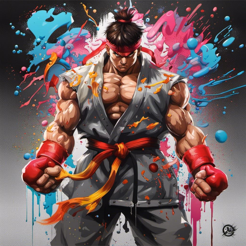 Street Fighter Graffiti Art in Ultra Quality