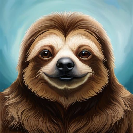 Photorealistic Sloth Portrait in Epic Lighting