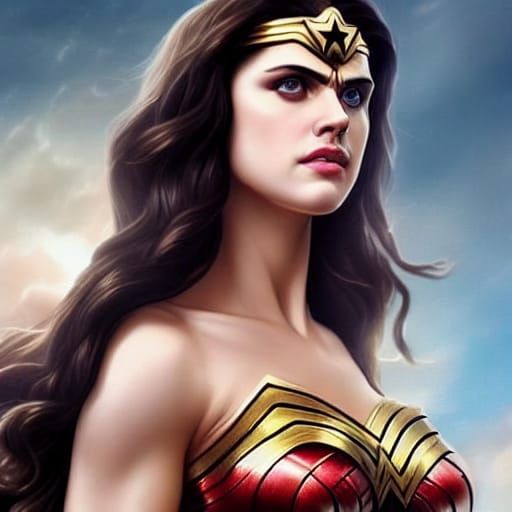Alexandra Daddario as Wonder Woman: Digital Art