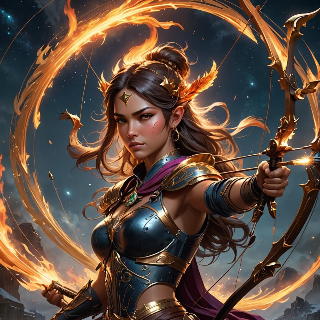 Sagittarius Archer Portrait with Jupiter, Concept Art