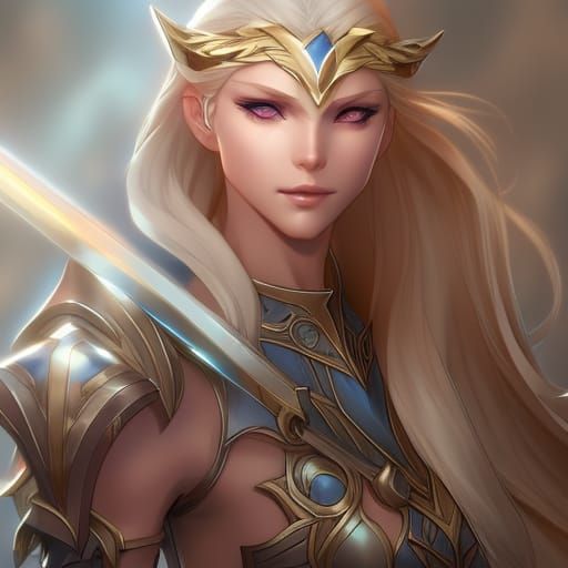 Viking Warrior Woman Portrait in Hyperdetailed Style