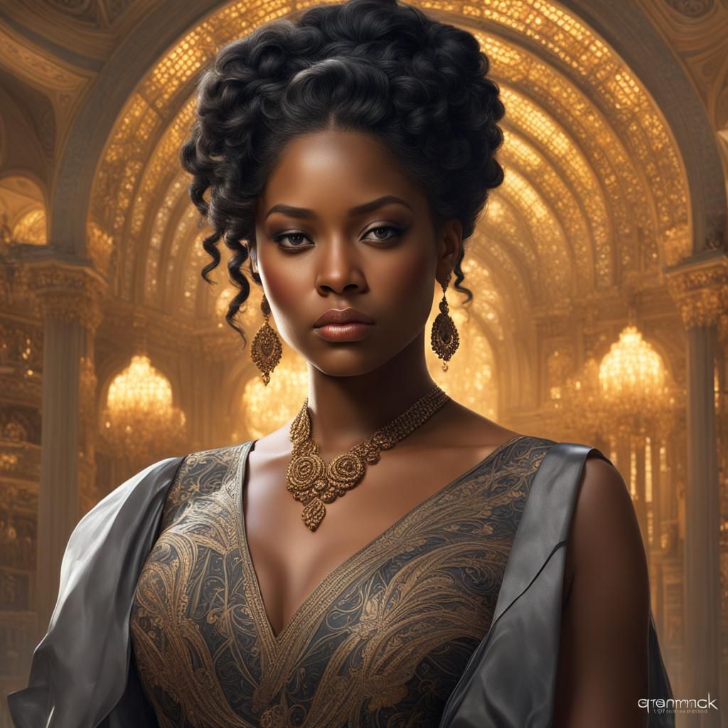 Portrait of a Woman in Digital Art Style