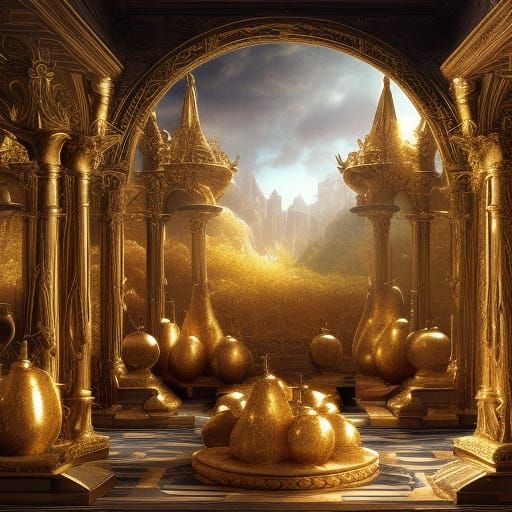 Golden Apples of Hesperides: Epic Digital Painting