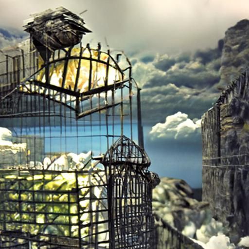 Caged Bird Sings: Detailed Matte Painting