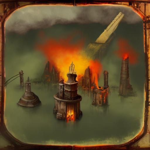 Morrowind: Dwemer Ruins Along Red Mountain (Rough Concept Work-In-Progress)