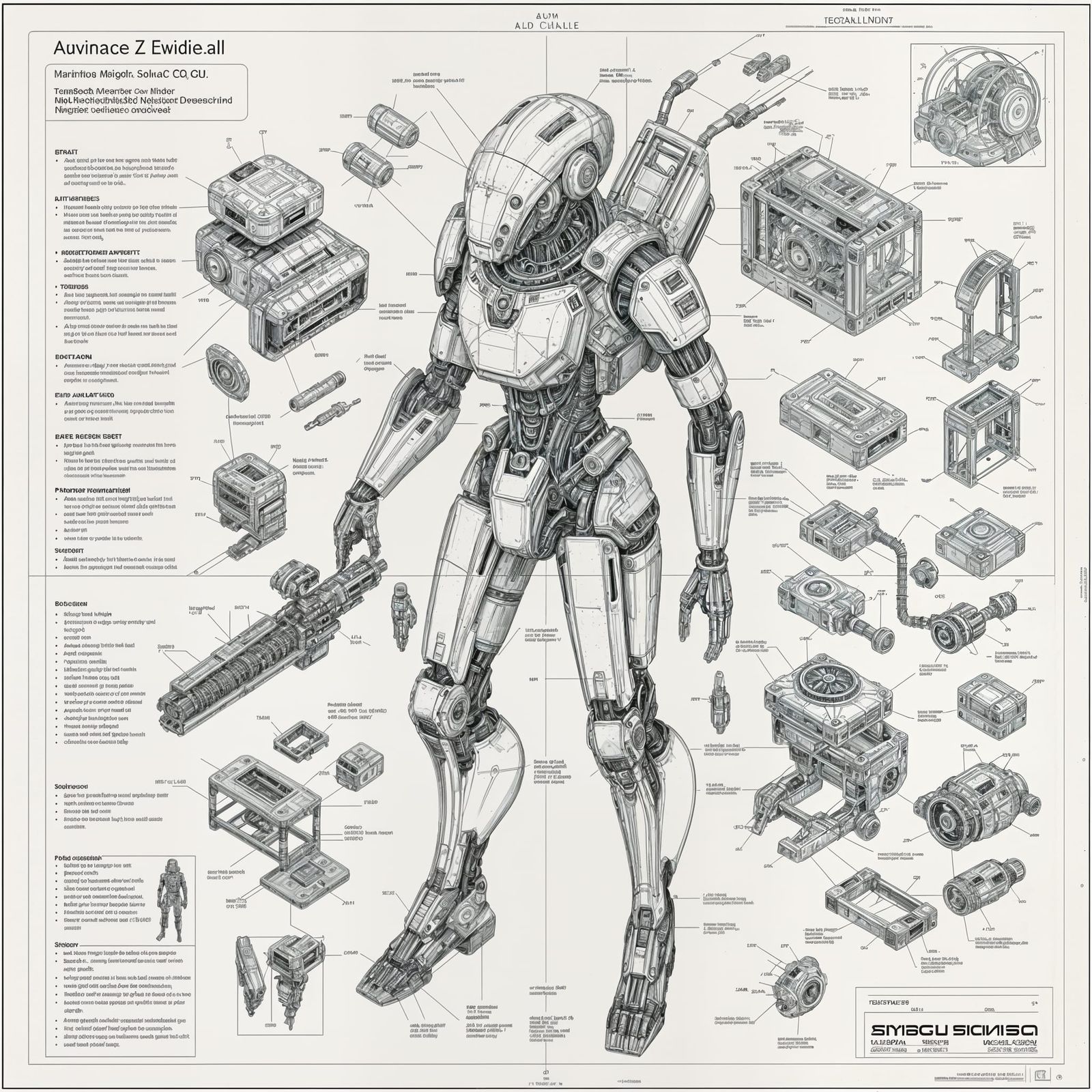 Android Blueprint: Detailed Technical Schematic in Da Vinci ...