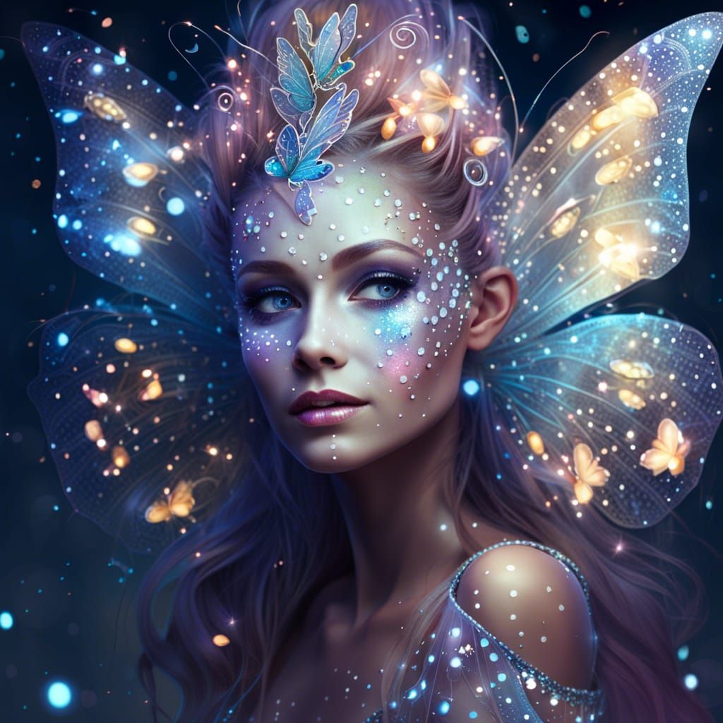 Sparkling Butterfly Fairy Queen Woman