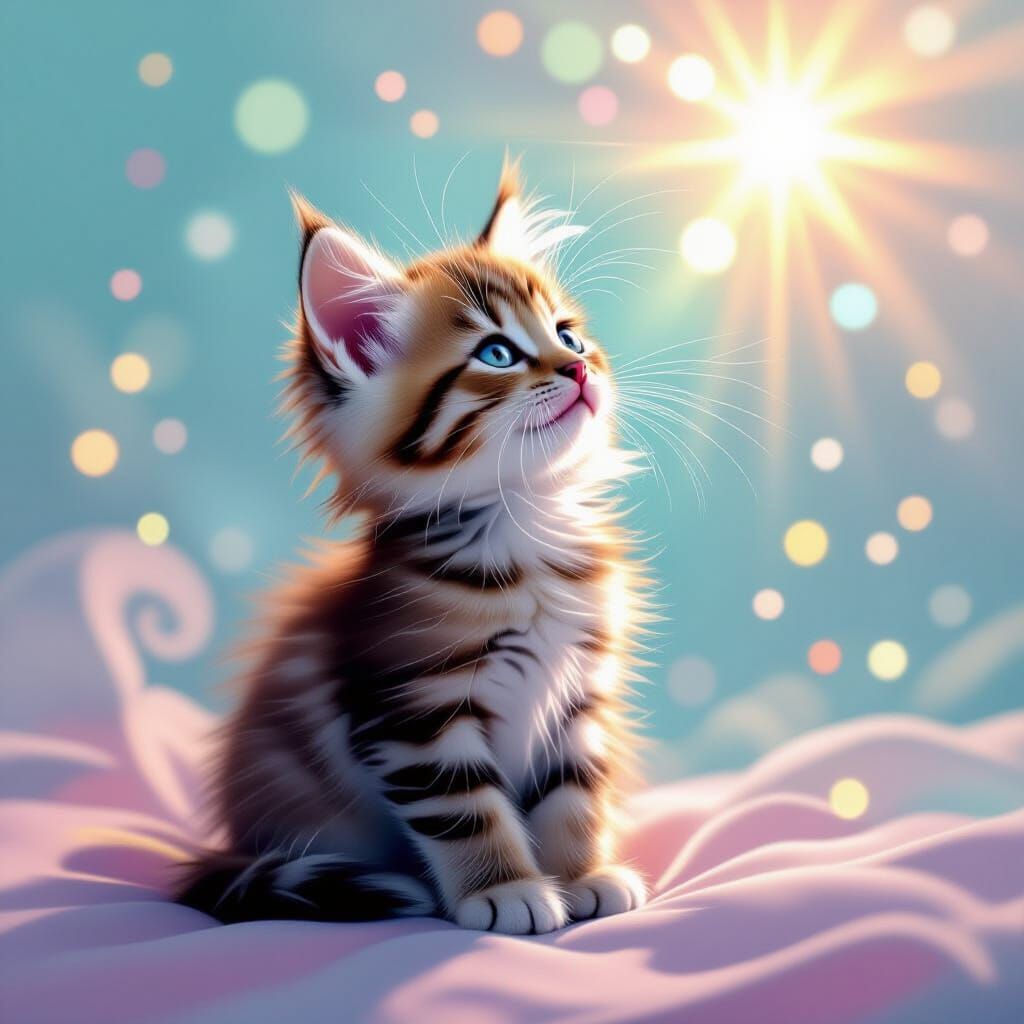 Ethereal Kitten in 40s Glamour Style