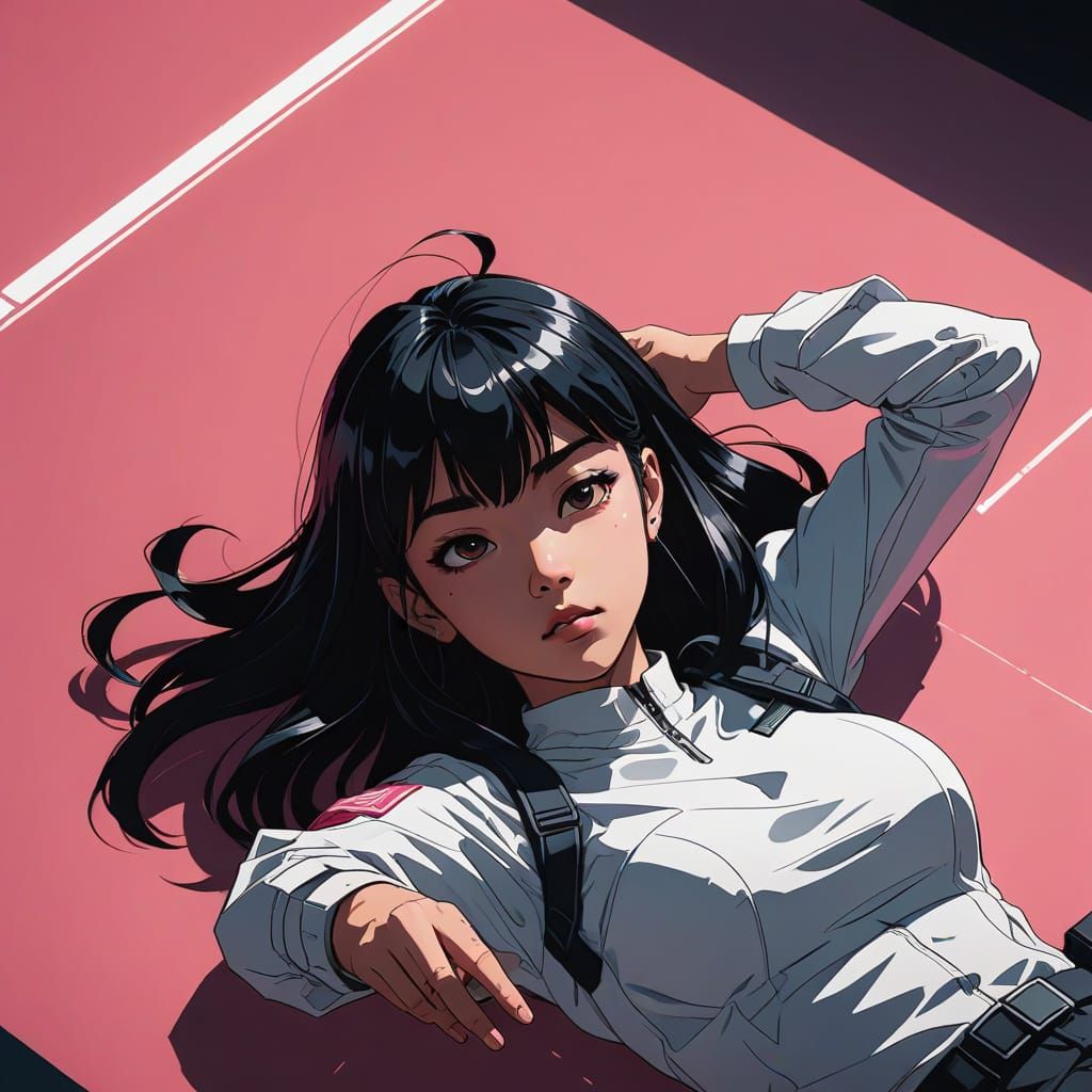 Women in Retro-Futuristic Anime Style