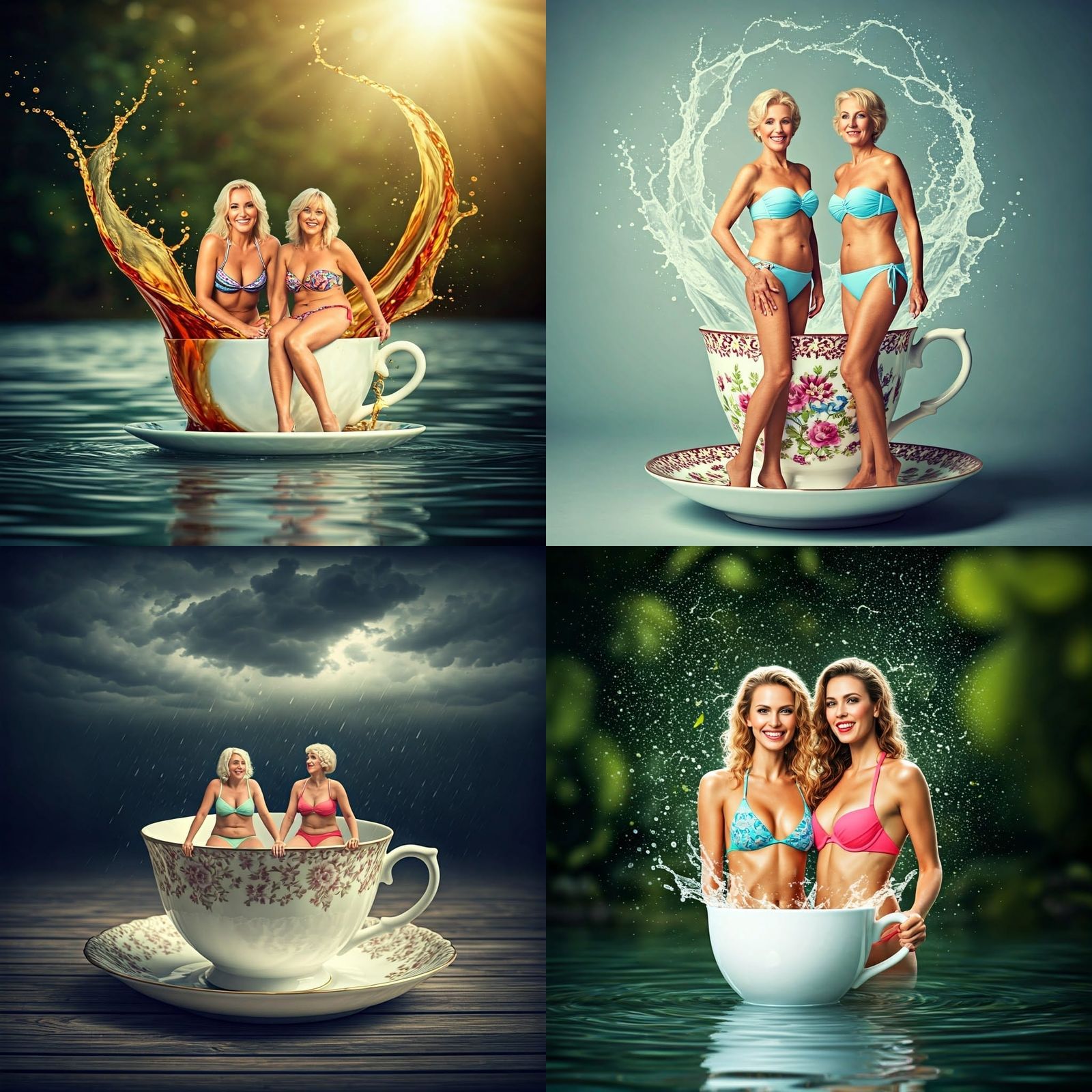 Bikini Models in a Teacup Tempest