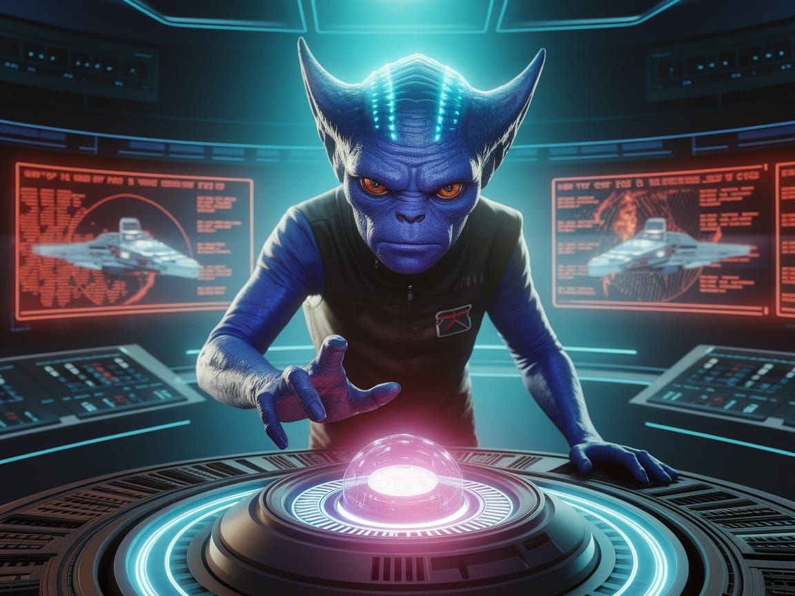 Alien Defense Activation in High-Tech Command Center