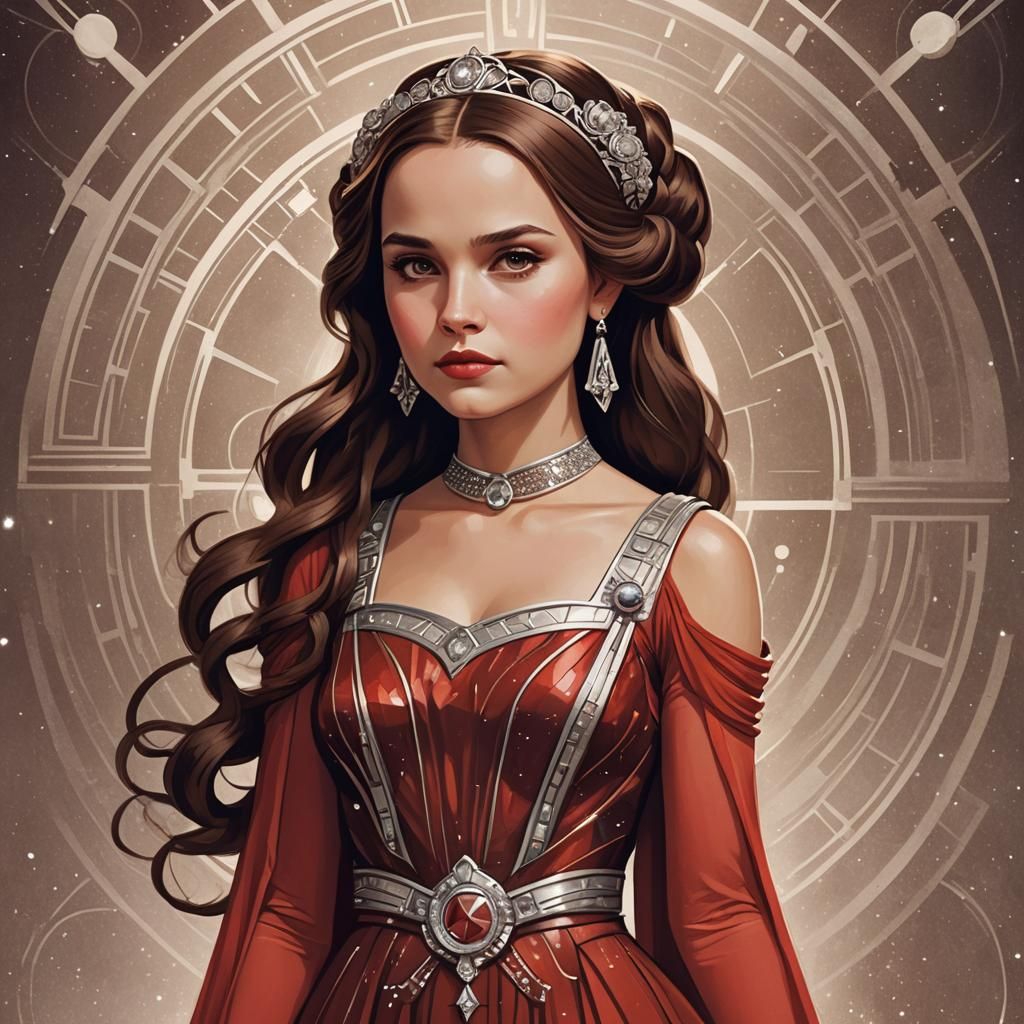 Art Deco Princess in Pixar Style