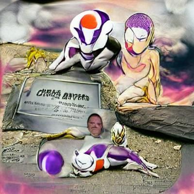 Frieza from Dragon Ball Z: Minimalist Digital Art