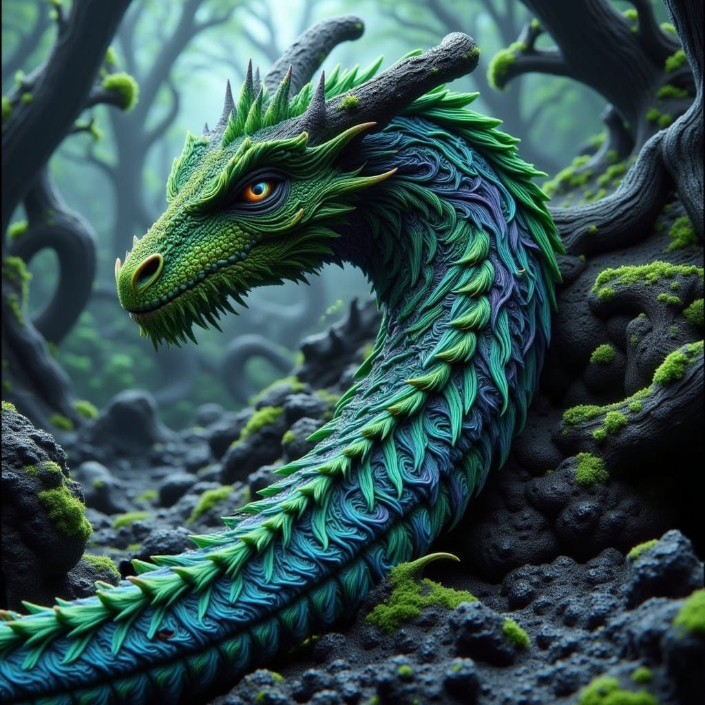 Lovecraftian Dragon Emerges from the Shadows