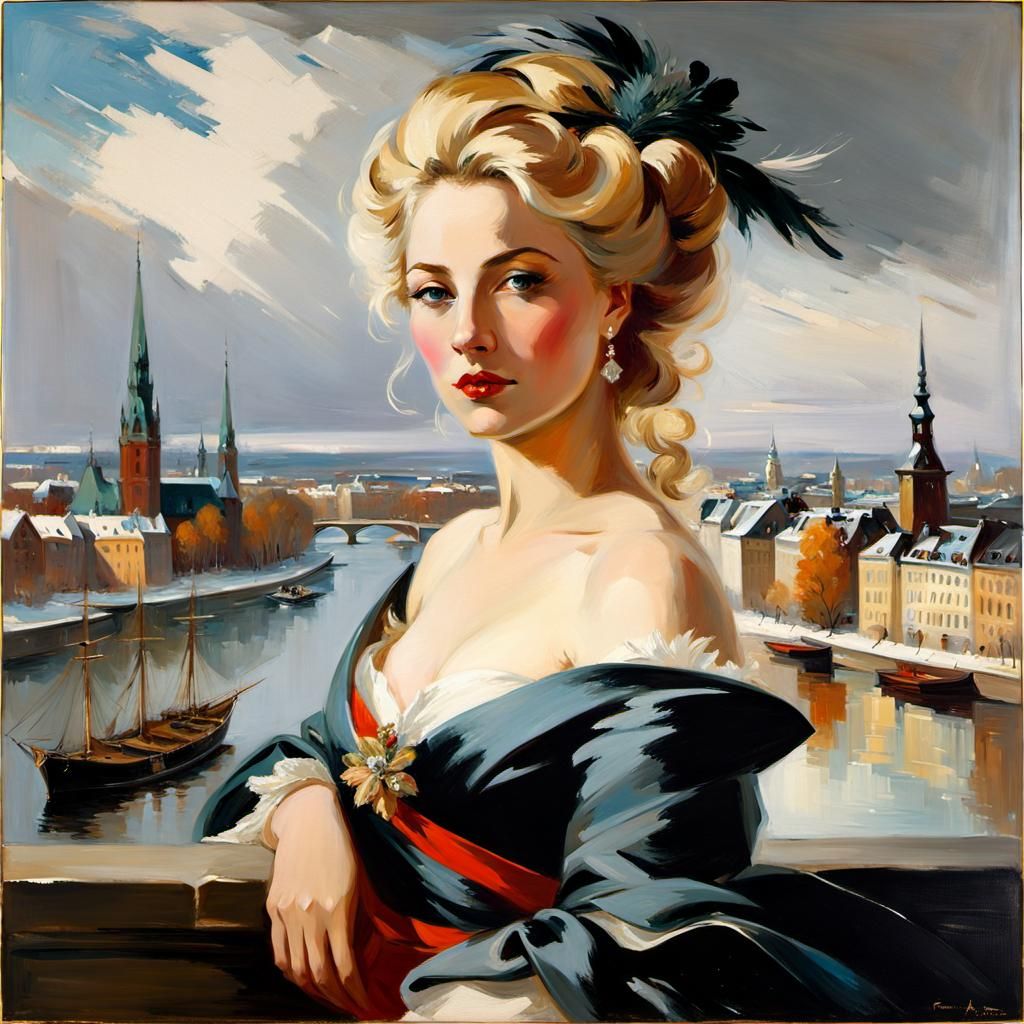 Elegant Portrait of a Woman in Classic Style