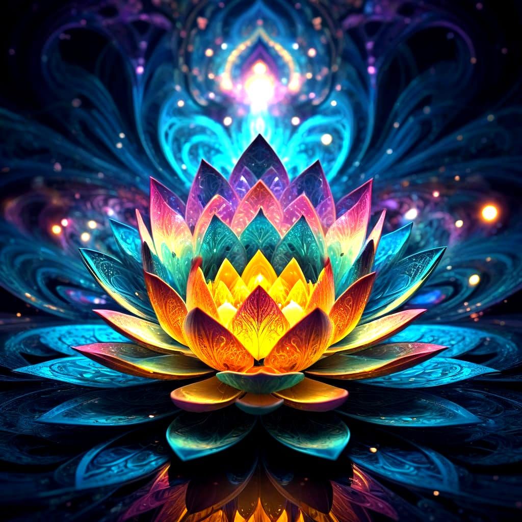 Fractal Lotus Bloom in Cosmic Mandalas