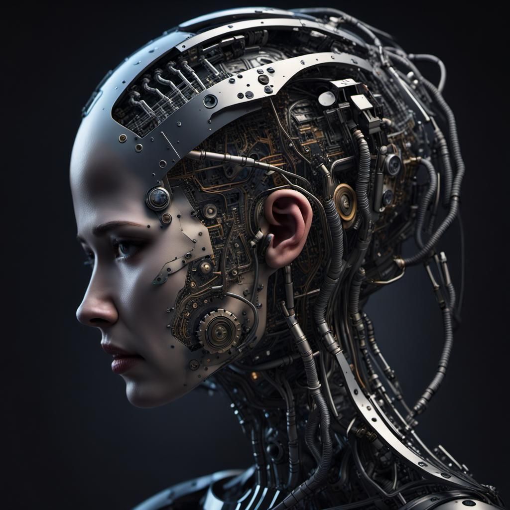 Industrial Gothic AI: Abstract Cybernetic Entity