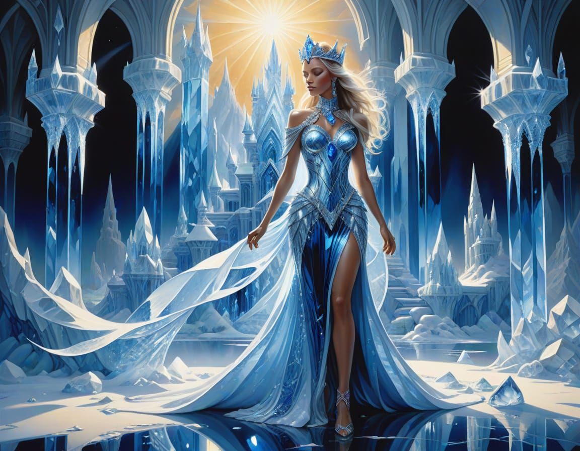 Ethereal Ice Queen in Regal Splendor