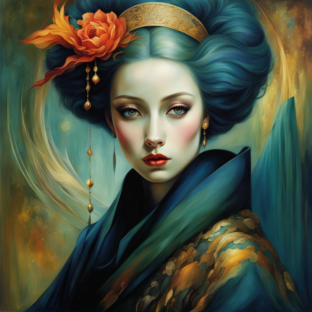 Surreal Portrait of an Elegant Woman
