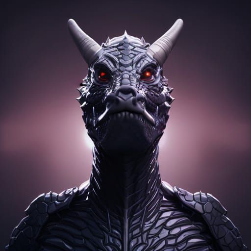 Cyberpunk Dragon Over Paris in Dramatic Lighting