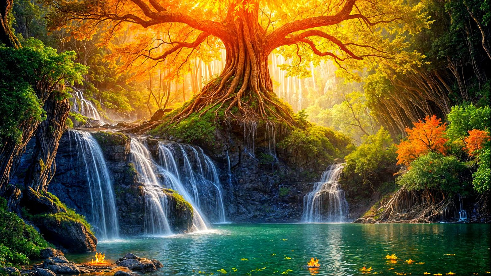 Ancient Tree Awakens in Elemental Harmony