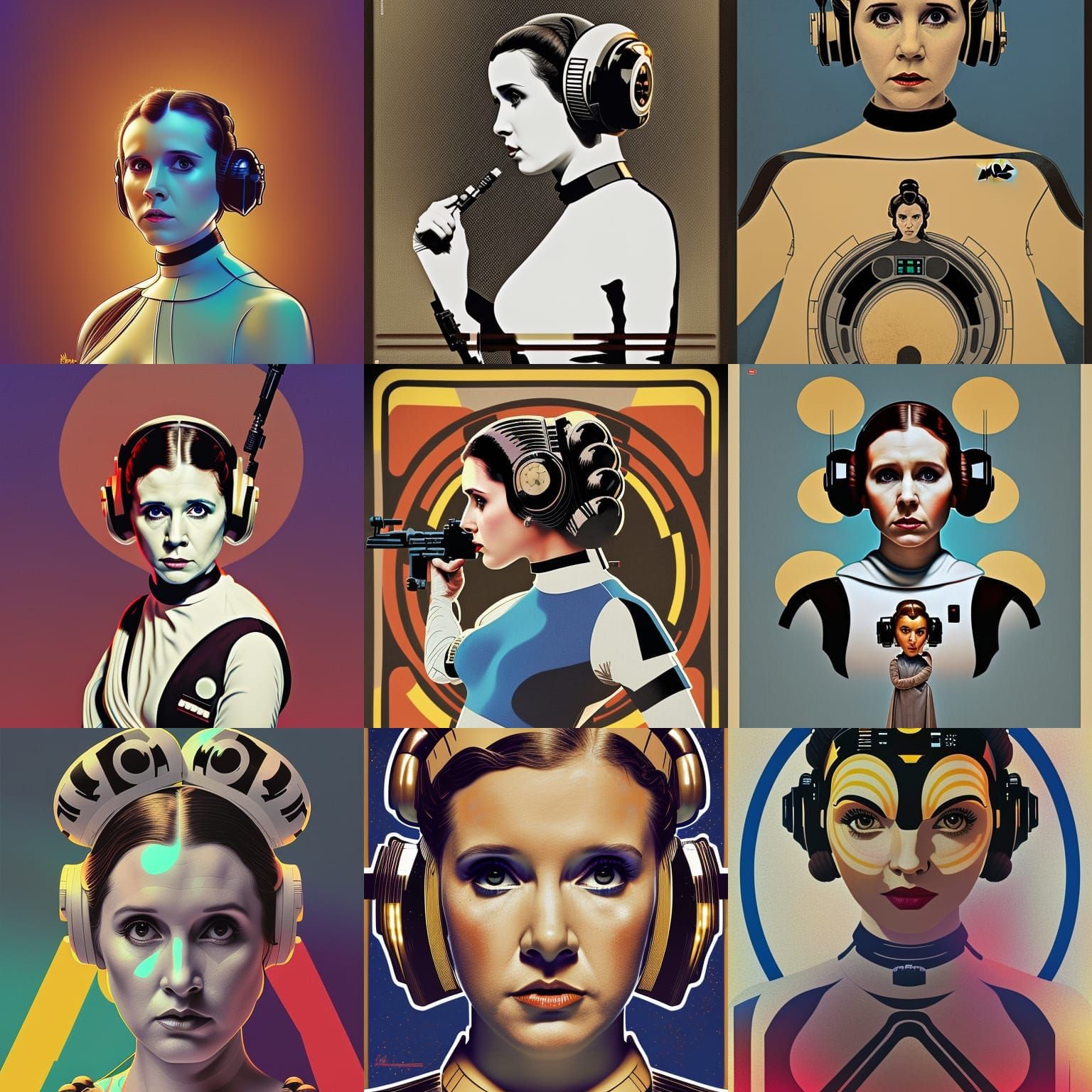 Princess Leia Pop Art Screen Print