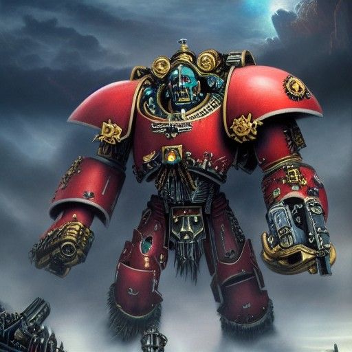 Epic Warhammer 40K Titan Digital Matte Painting