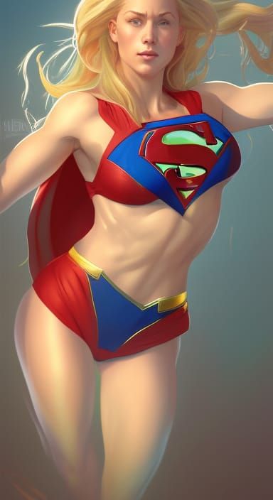 Cammy White as Supergirl, Hyperdetailed Portrait