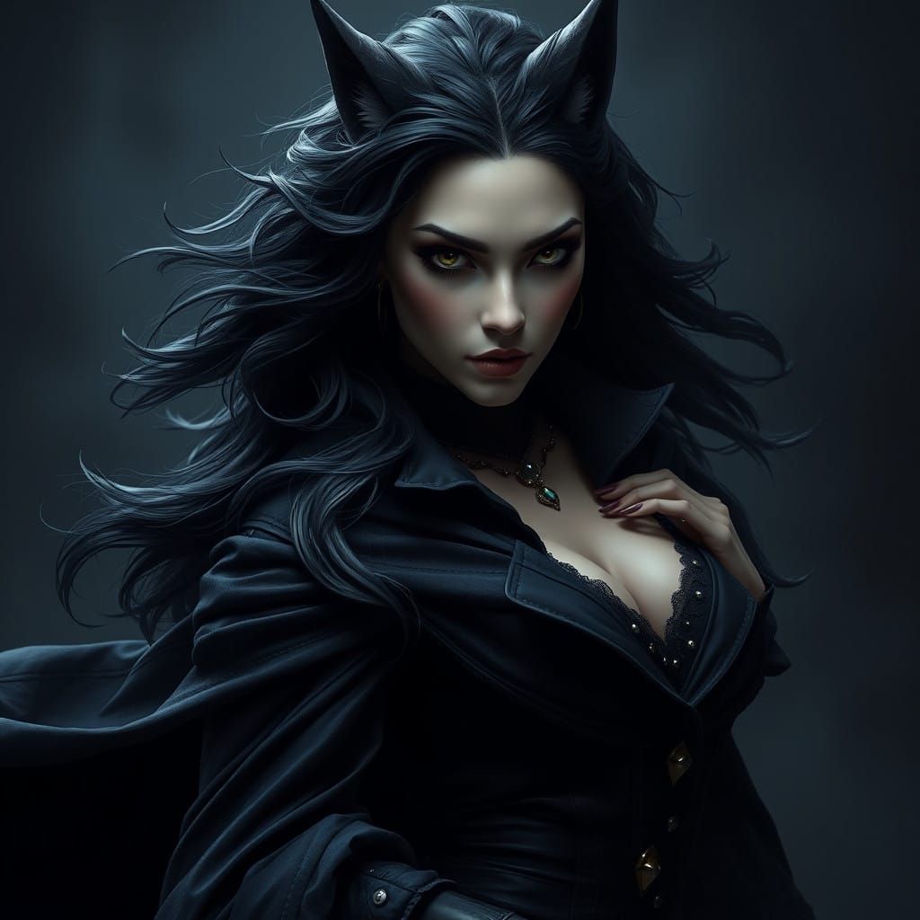 Elegant Thief in Velvet Habit