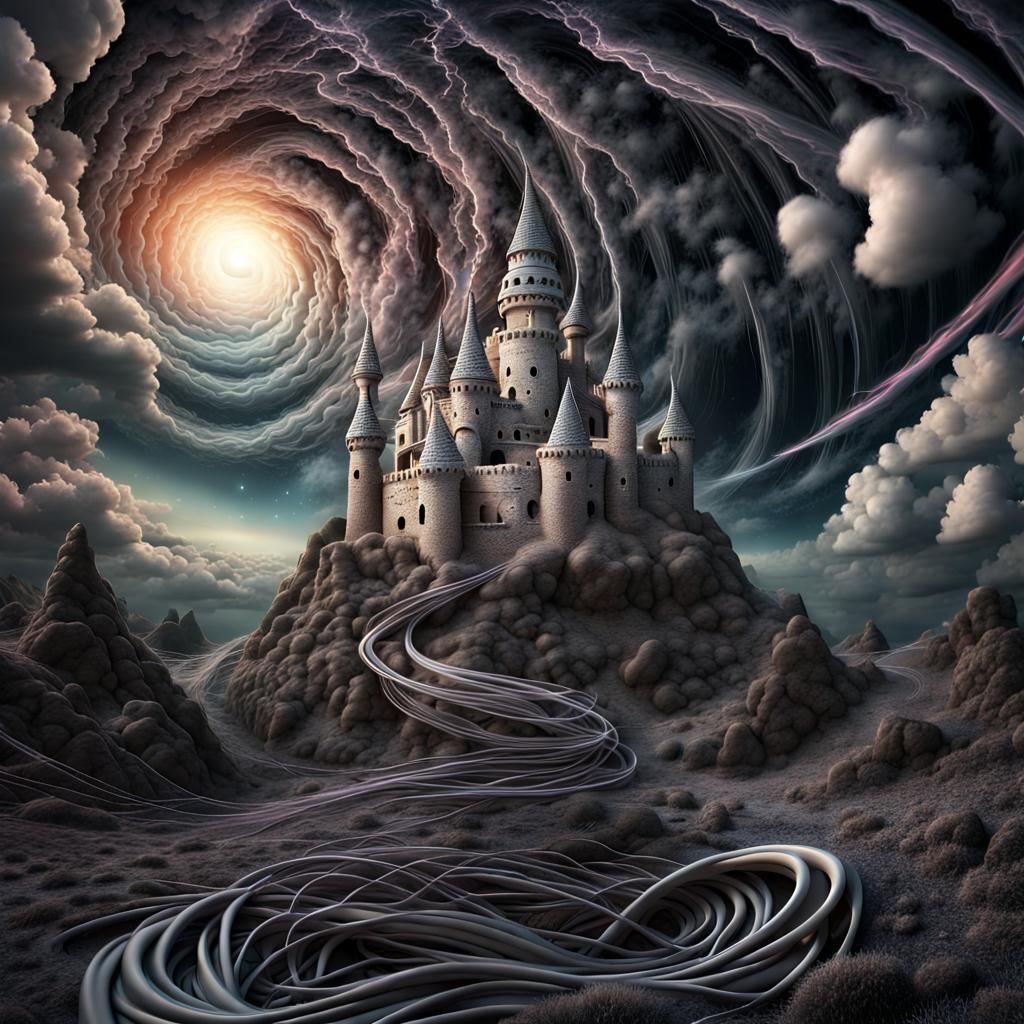 Threadwork Castle Tornado in Dream Galaxy: 3D Render
