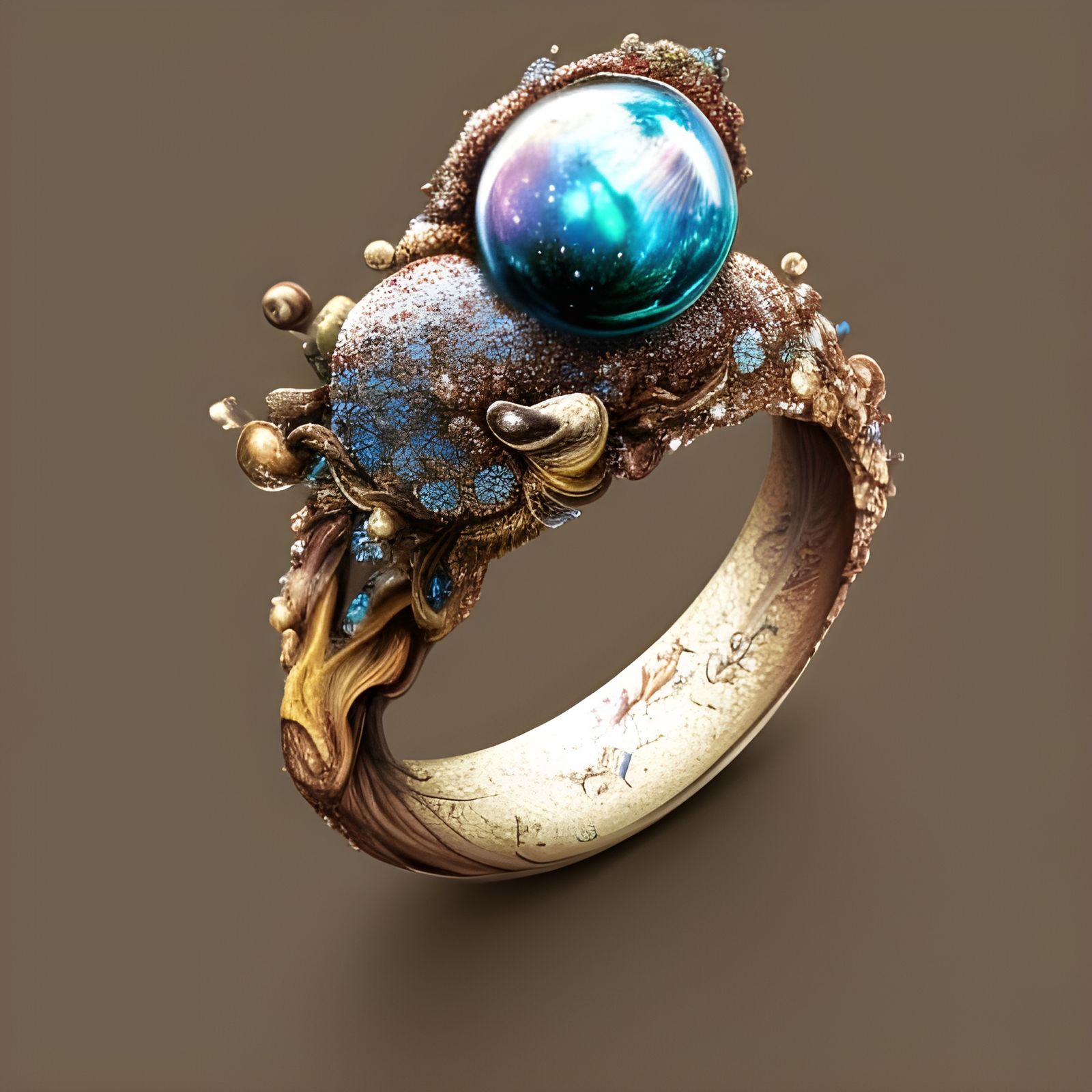 Galaxy Wedding Ring: Hyperdetailed Digital Art