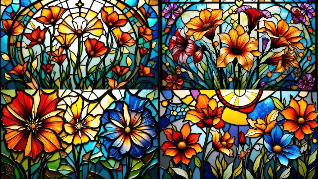 Masterpiece Abstract Stained Glass Art